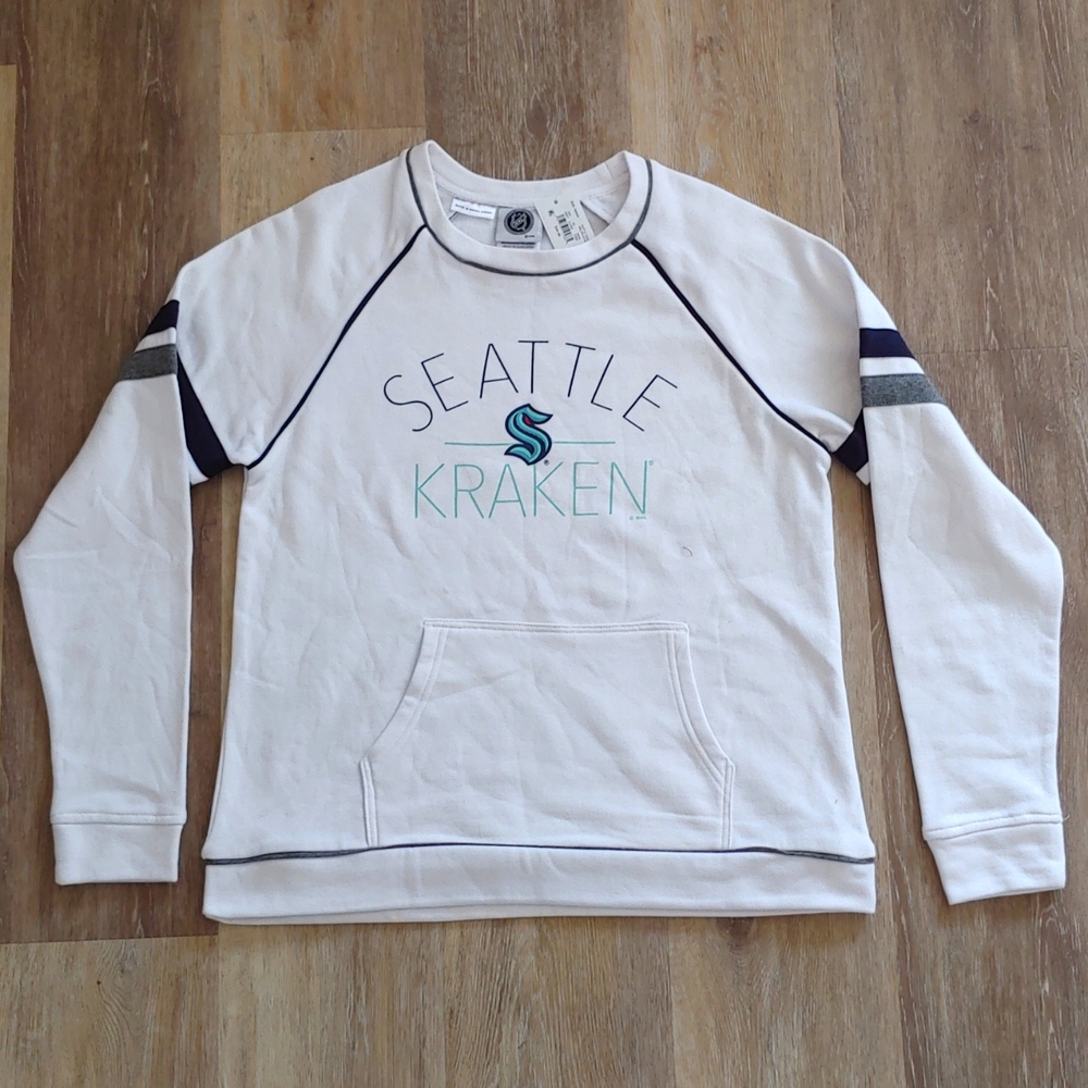 Medium ⚓️ NWT NHL Seattle Kraken Women's Pullover Sweatshirt White